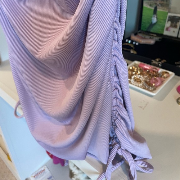 Drawstring purple dress - Picture 4 of 6